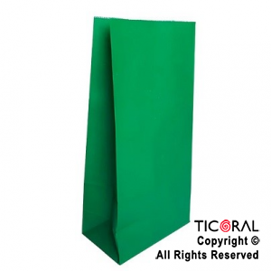 BOLSITA PAPEL COLOR VERDE 12.5X24.5CM X10